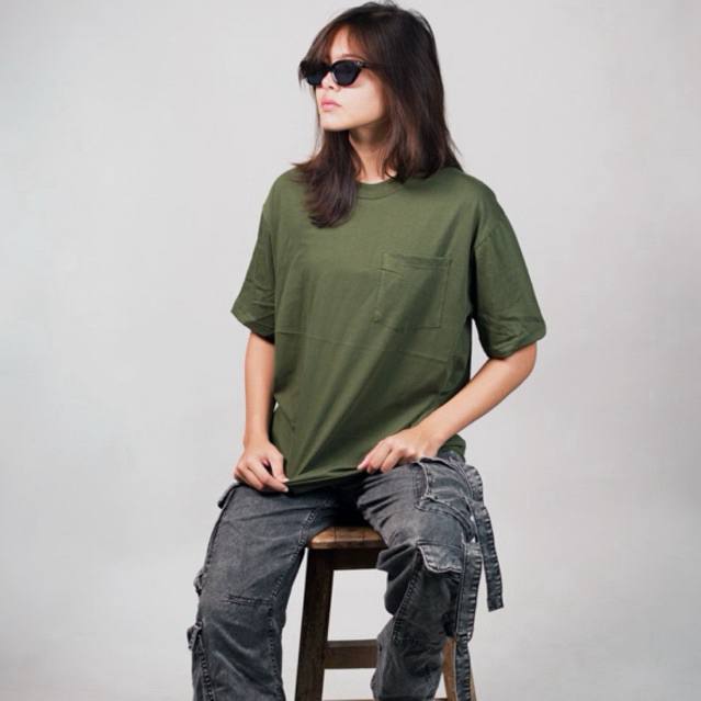 Aqueela Oversized T-shirt Basic Pocket
