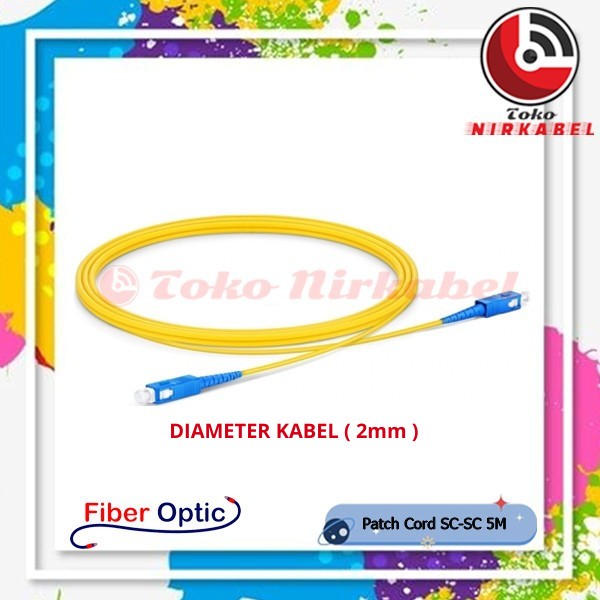 Patch Cord Fiber Optic SC-SC Single Mode 5 Meter Simplex SC-SM