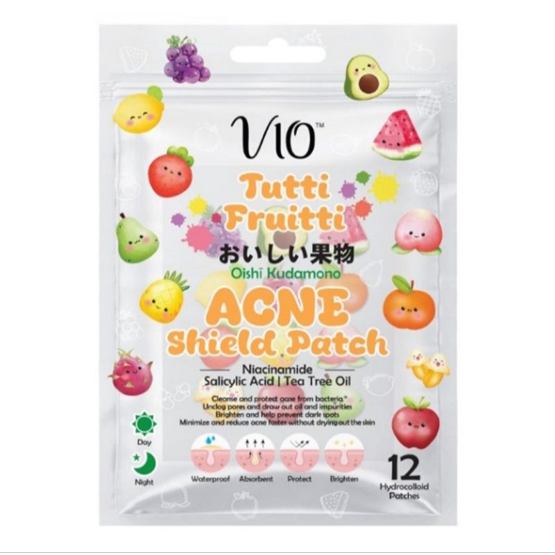 vio acne shield patch tutti fruitti 12's