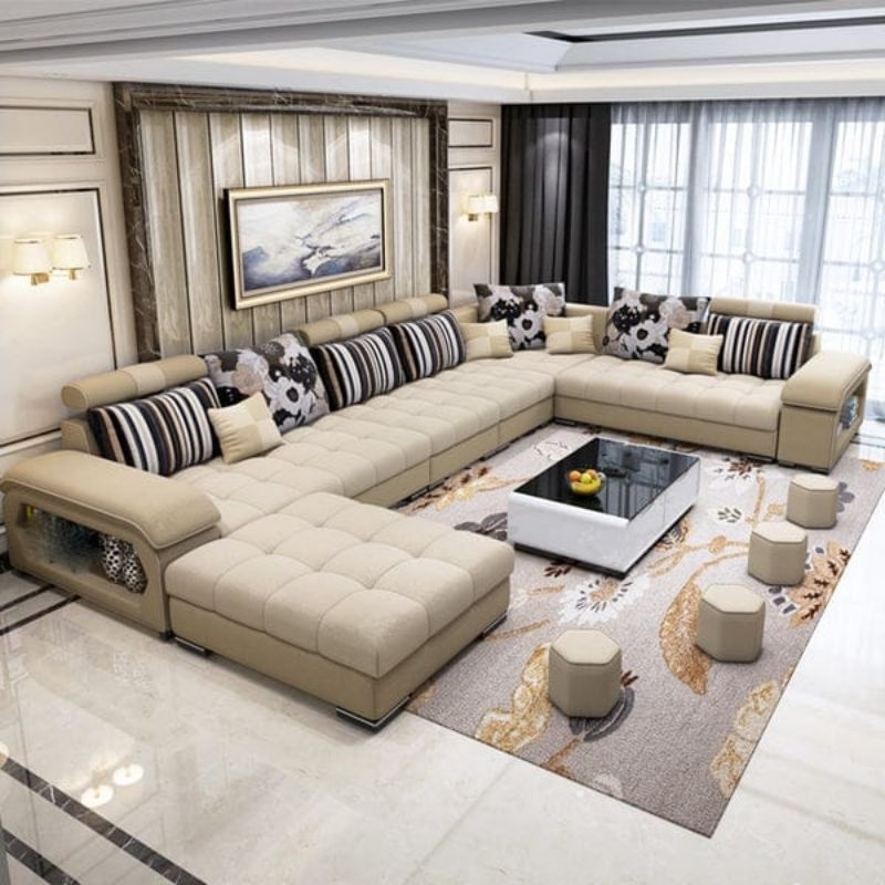 SOFA U MINIMALIS SUPER LENGKAP