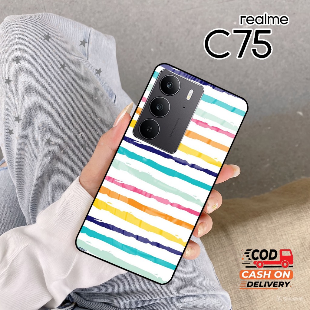Softcase Glass Kaca | Case Kaca | Casing Kaca | REALME C75 [ S37 ].