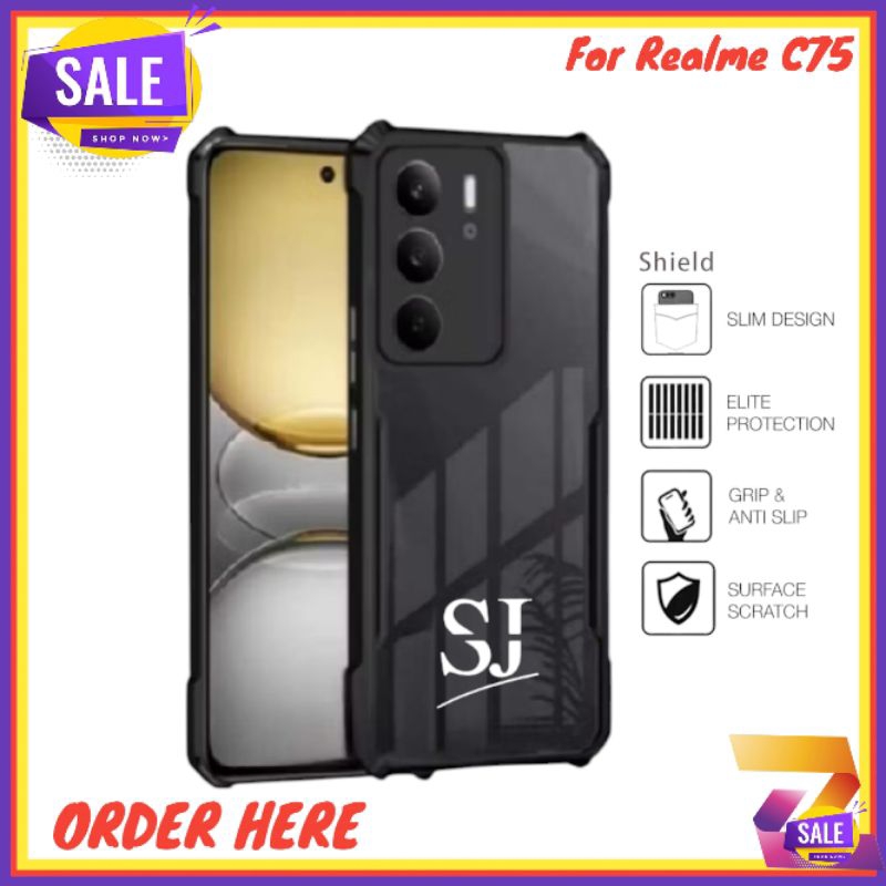 Case Realme C75  Armor Tranparan Slim Hardcase Casing