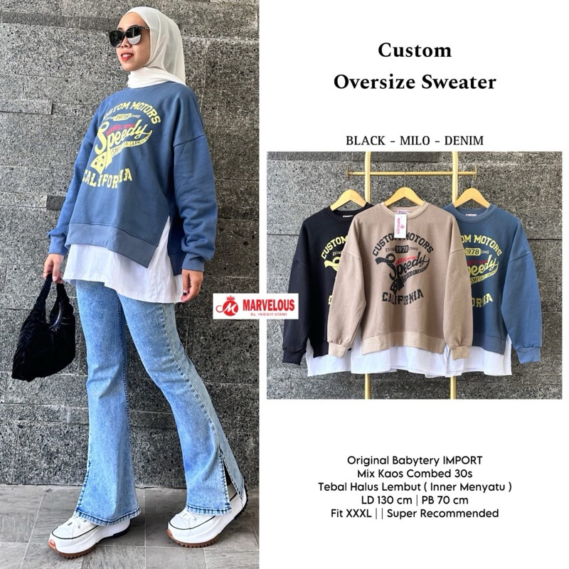 CUSTOM OVERSIZE SWEATER BY MARVELOUS