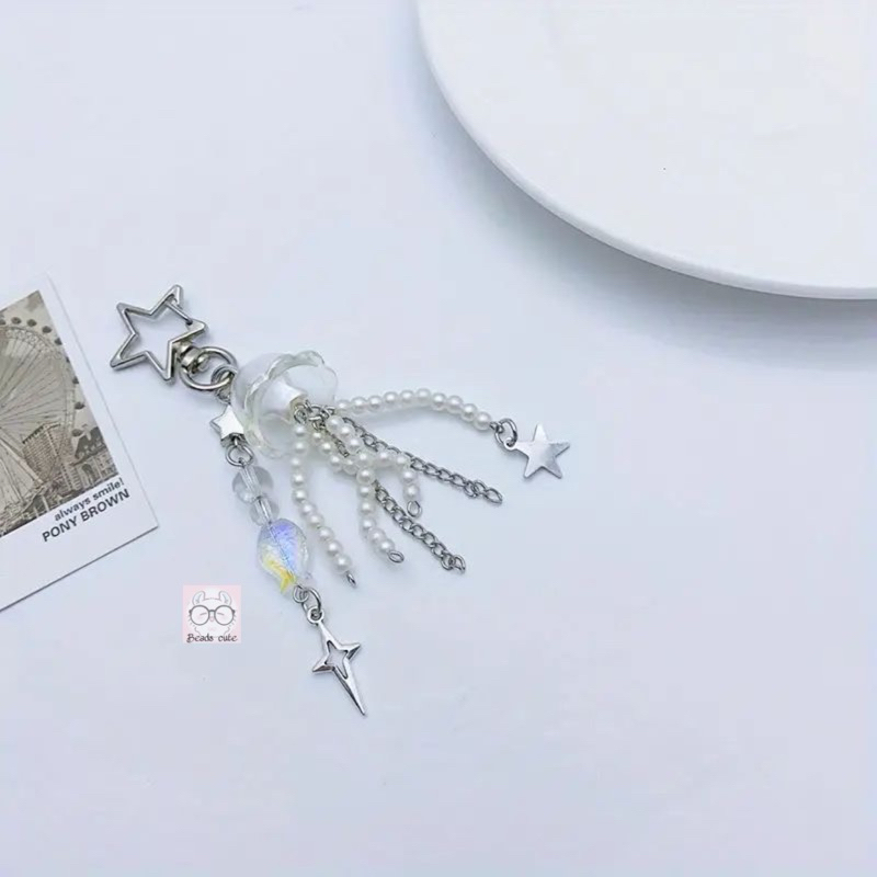 (keychain) jellyfish white star