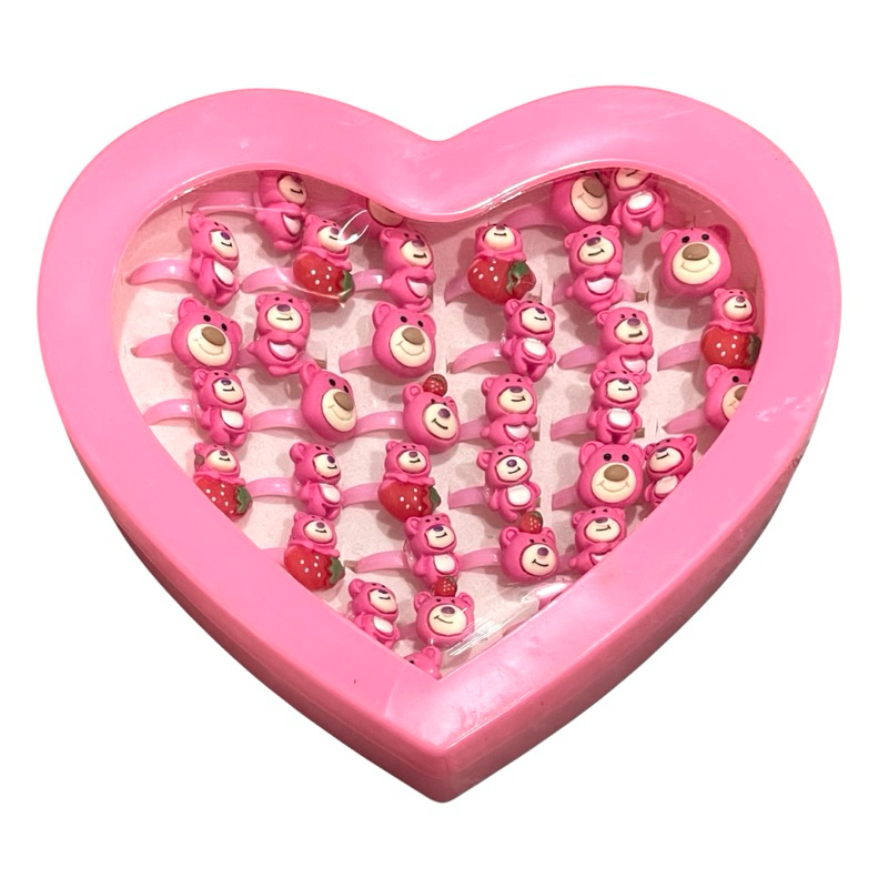 Cincin anak box hati pink