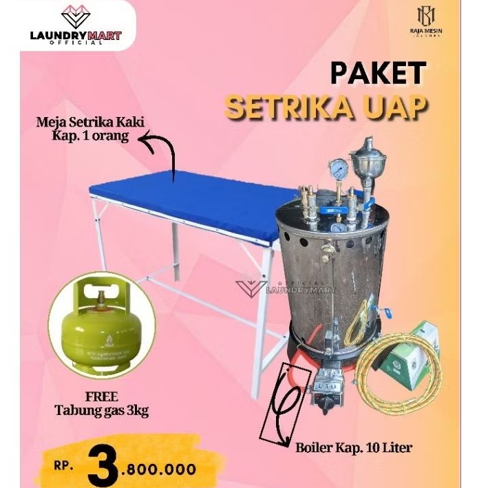 PAKET SETRIKA UAP LAUNDRY