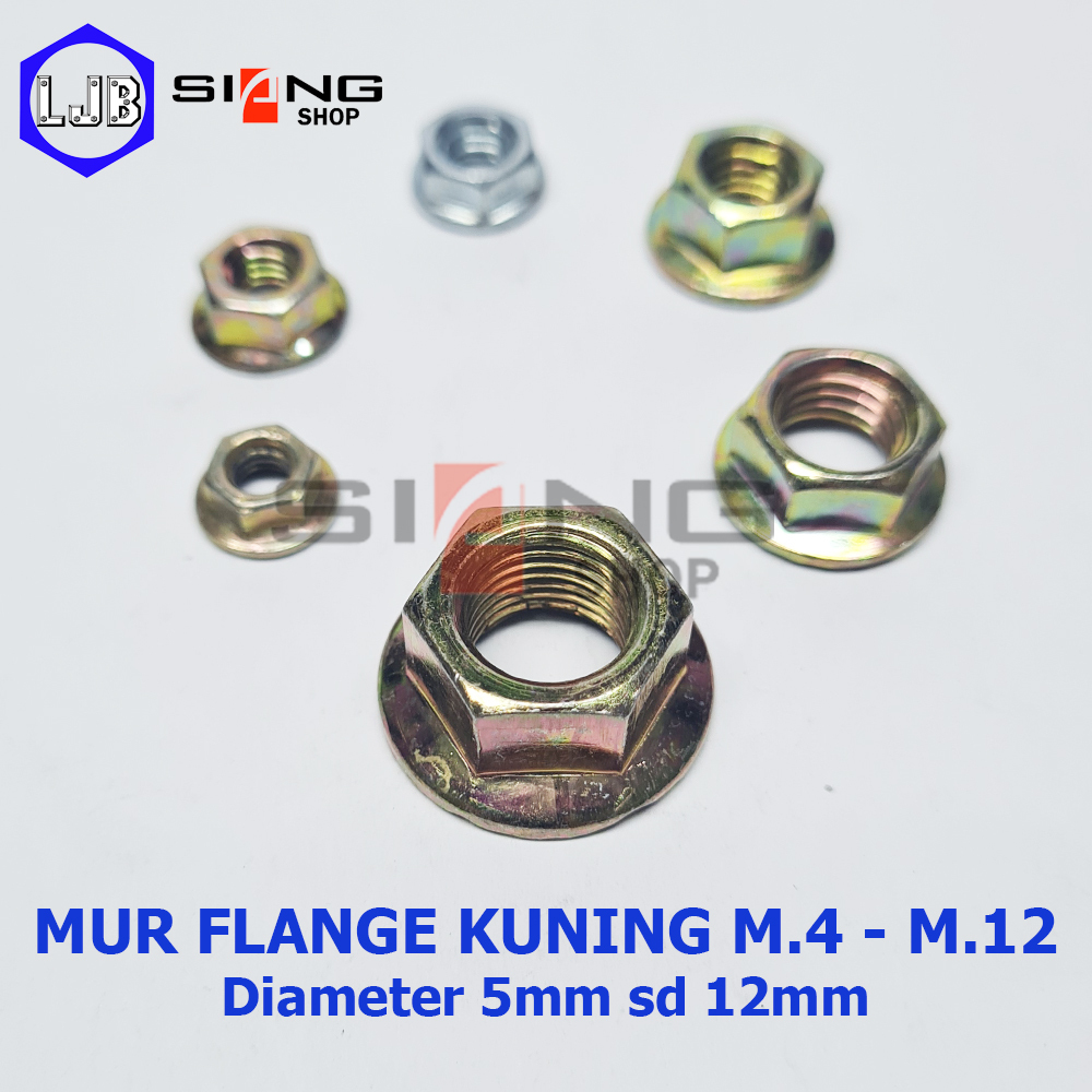 Mur Flange Kuning M4 sd M12