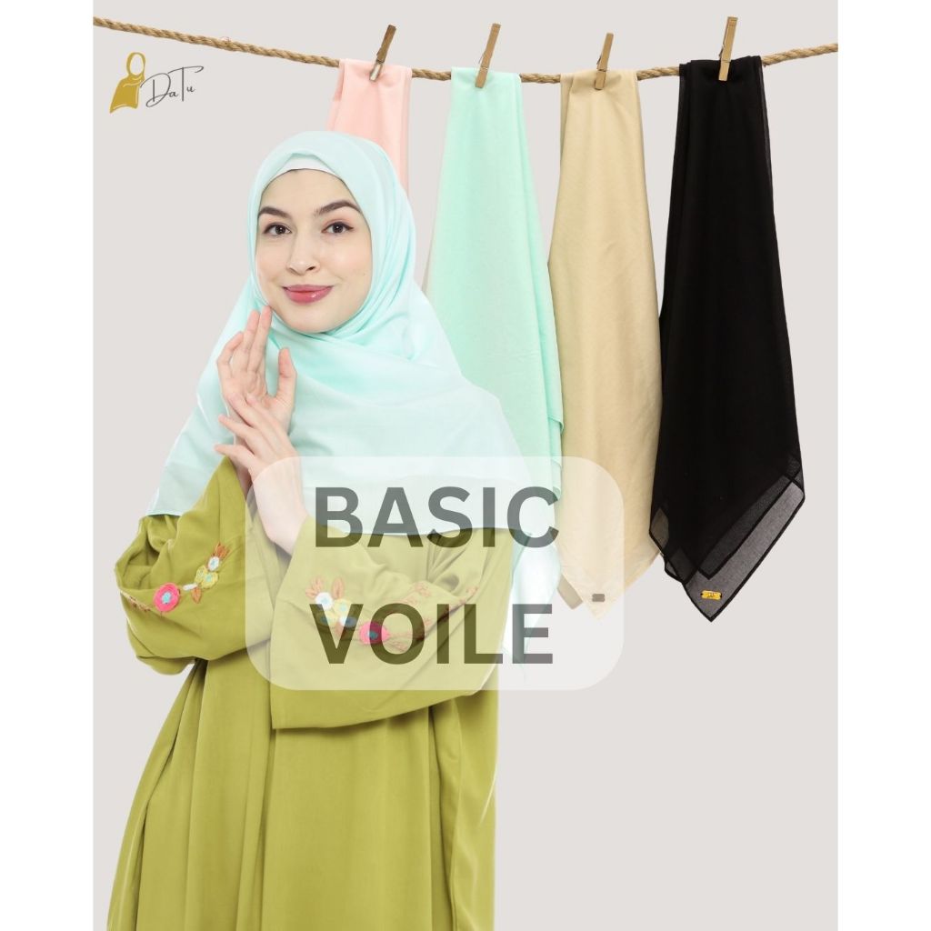 HIJAB SEGI EMPAT POLOS - BASIC VOILE SCARF