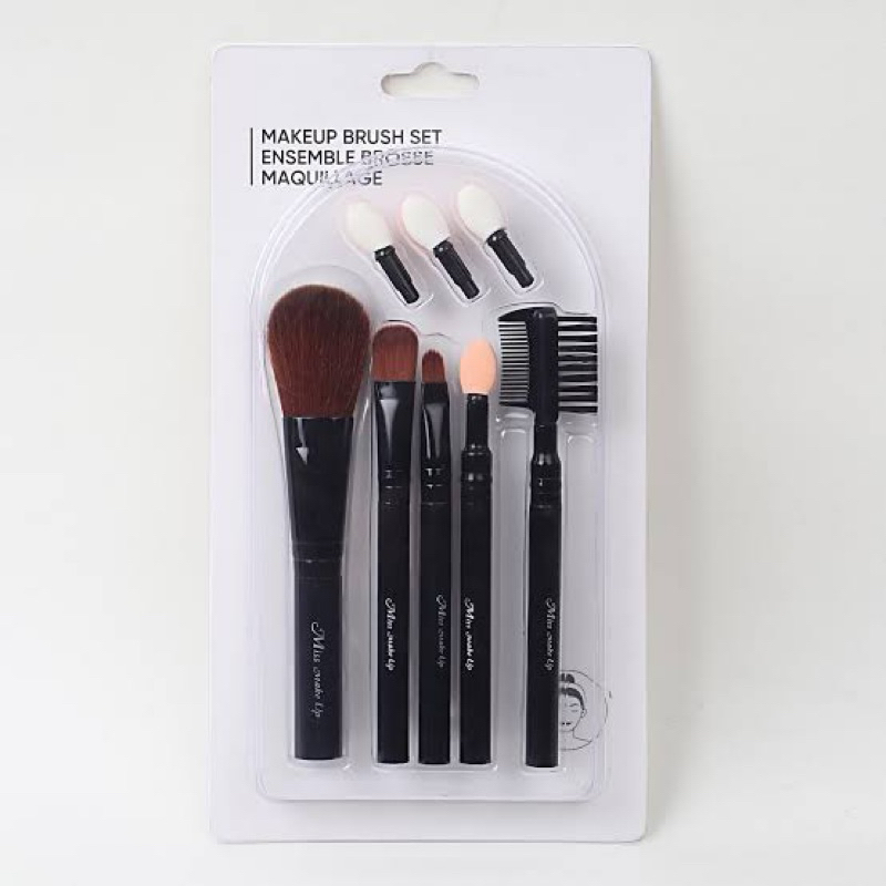 Miniso Makeup Brush Set 5pcs(with Eyeshadow Applicator Tips)