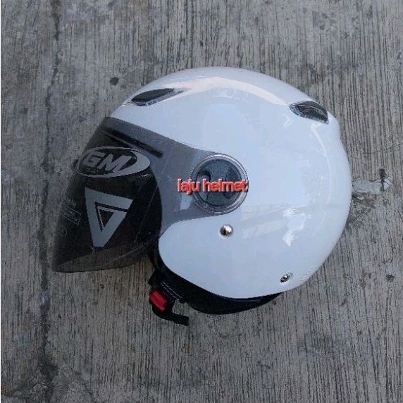 helm GM venus hijab solid white original half face