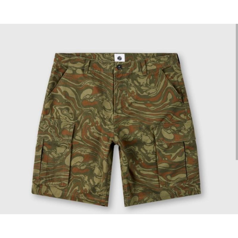 Celpen Cargo Pretty Green Marble Combat Shorts