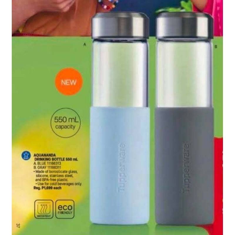 Tupperware Aquananda Glass Bot 550ml