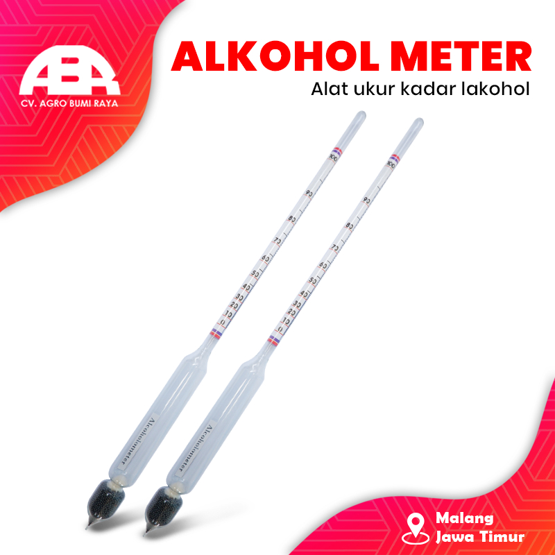Alkoholmeter hidrometer spek 0-100%
