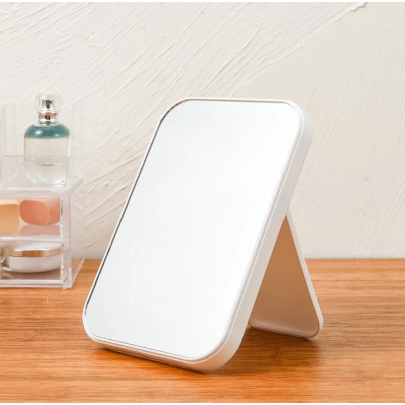 MINISO Simple Rectangle Table Mirror Kaca Meja Polos Abs Original