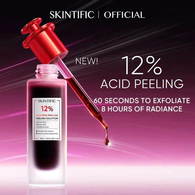 SKINTIFIC-2% AHA BHA PHA LHA Peeling Solution 30 ml