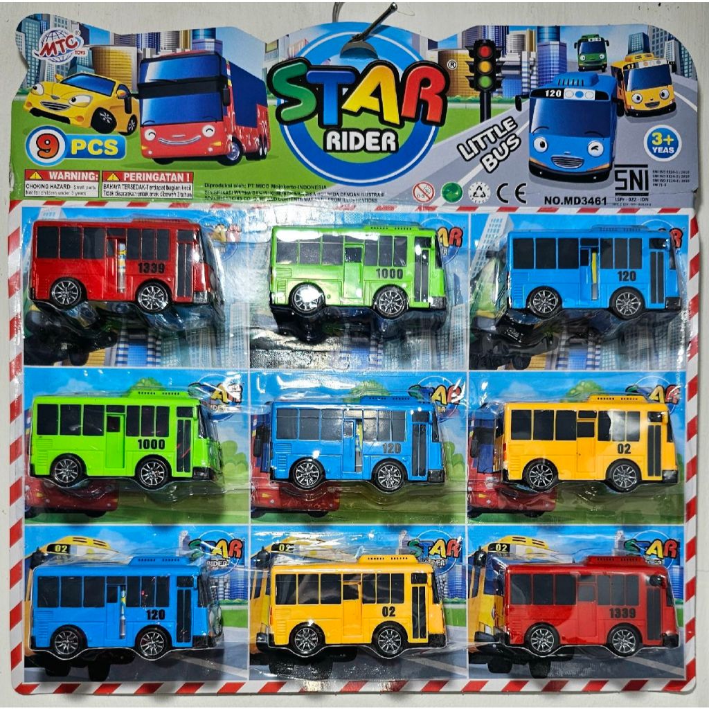 9pcs Bus School pullback set