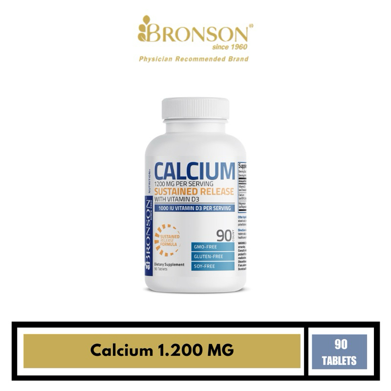 BRONSON Calcium 1200 mg Sustained Release - 90 Tablets