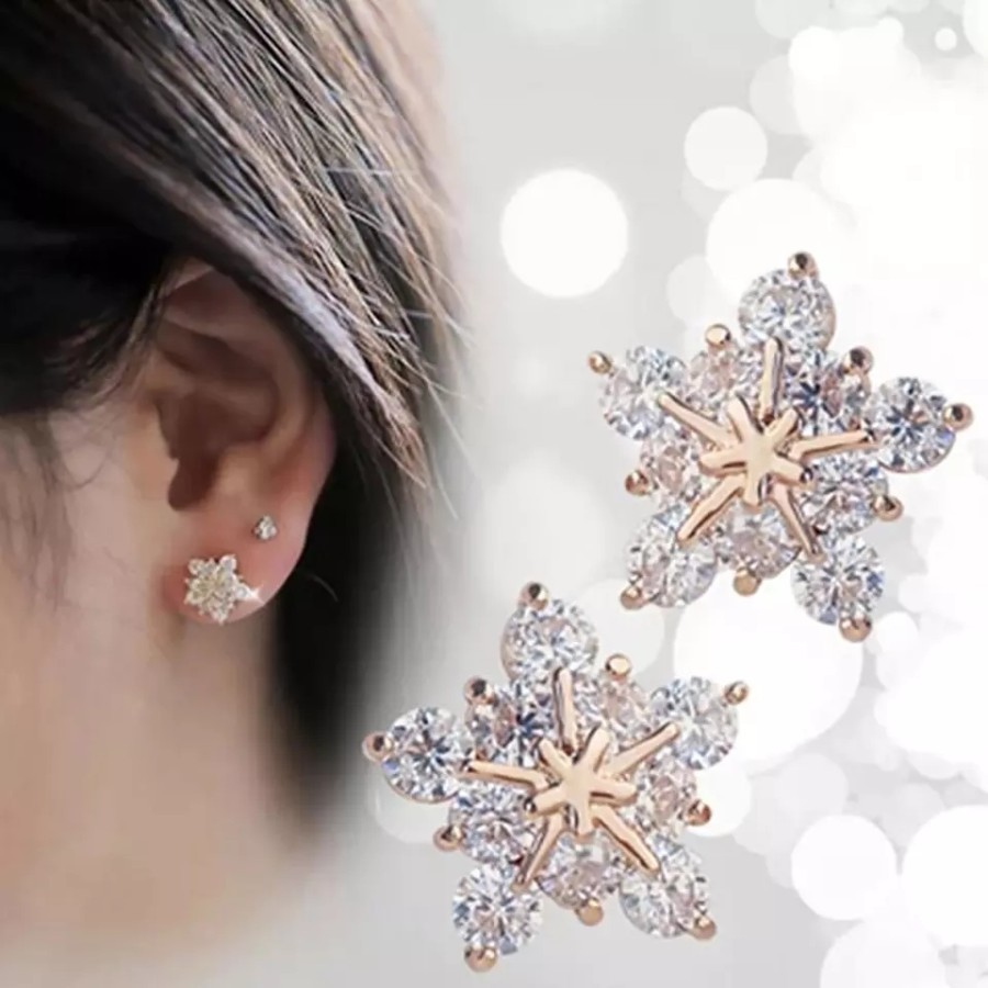 Anting Pentagram Snowflake