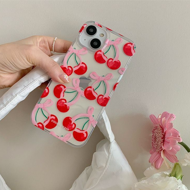 NEW ! ACRYLIC RED CHERRY CASE IPHONE