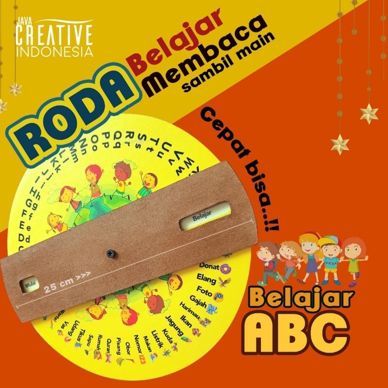 Roda Belajar Membaca Huruf Indonesia