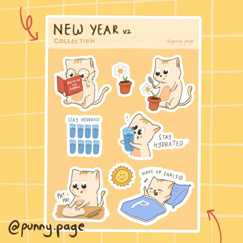 New Year Collection Sticker Sheet - Pack 2