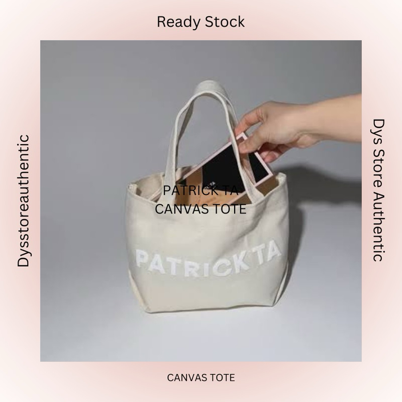 READY STOCK PATRICK TA MINI CANVAS TOTE