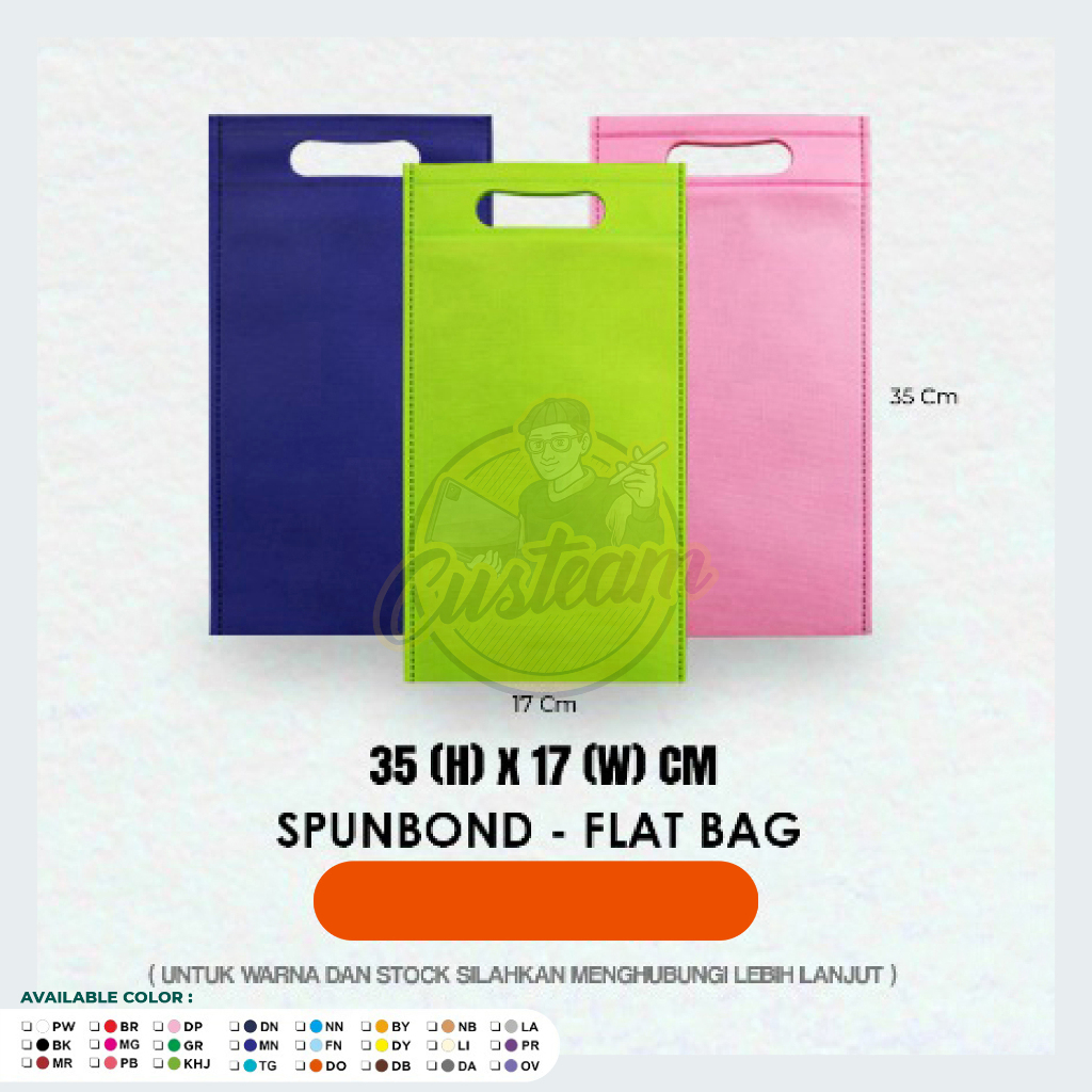 Tas Spunbond Basic Flat Bag Gsm Bahan Import