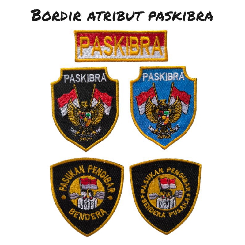 BORDIR,BADGE,LOGO,EMBLEM,ATRIBUT PASKIBRA