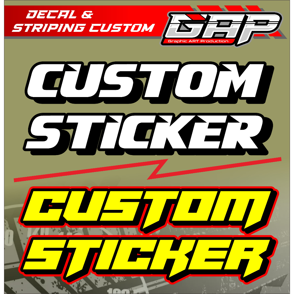 CUSTOM STICKER , LINK TAMBAHAN CUSTOM