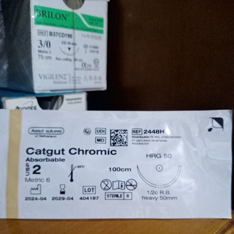 Catgut CHROMIC 2 roundbodied ref2448H ( absorbable) / pc
