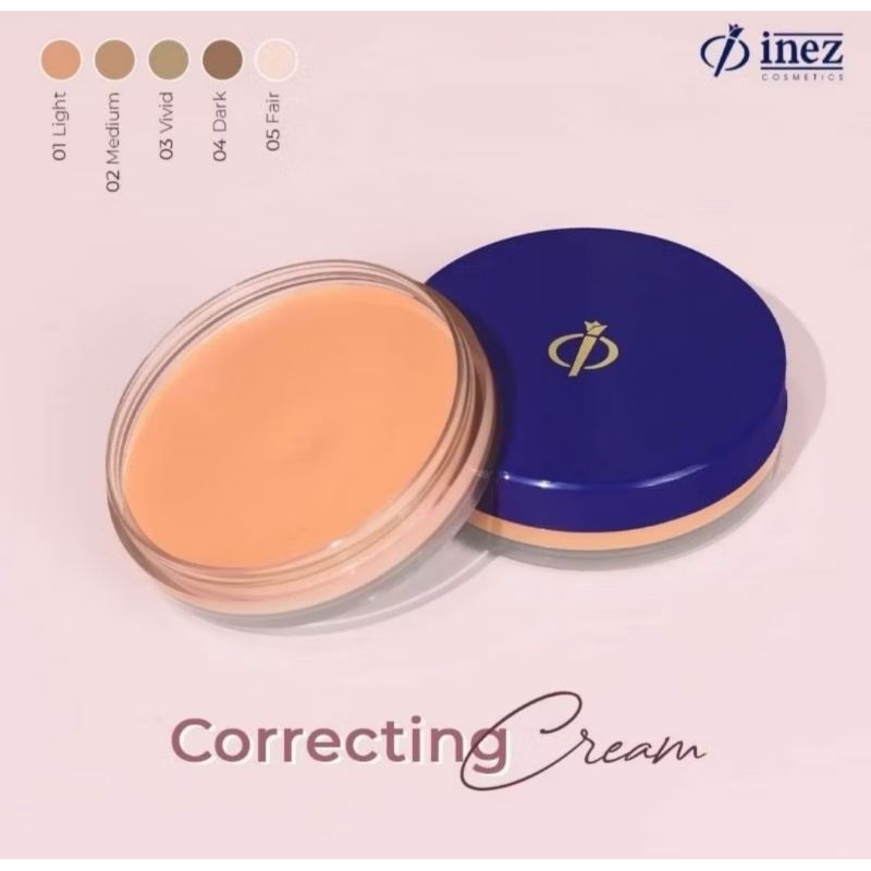 Inez correcting cream/foundation padat dark 04