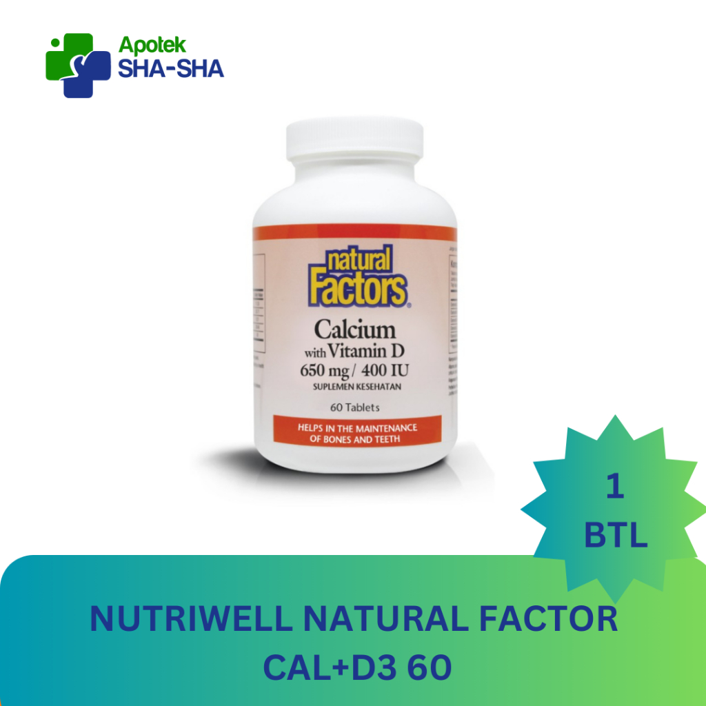 NUTRIWELL NATURAL FACTOR CAL +D3 60