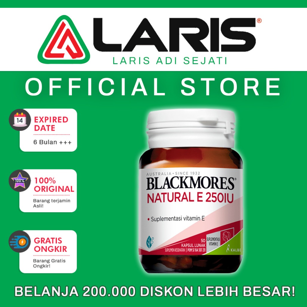Blackmores BIO E 250IU 60 Kapsul(Exp.06/2028)