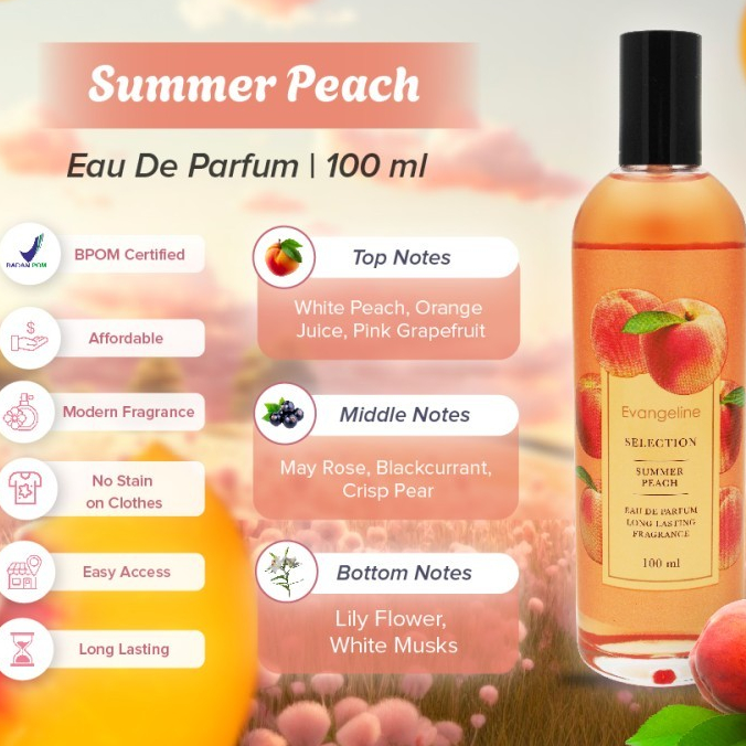 Evangeline Eau De Parfum Summer Peach 100ml