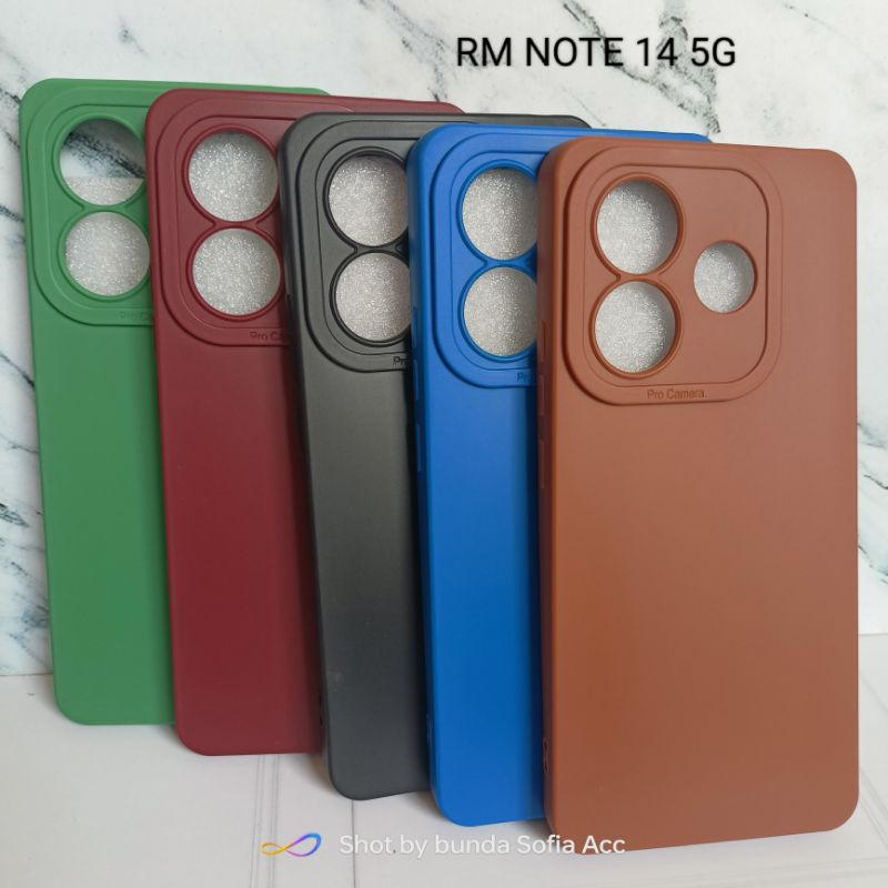 Softcase Casing REDMI NOTE 14 5G Silikon Casing Case Macaron Macaron Pelindung Pro Camera