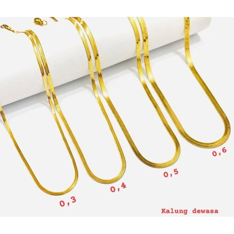 kalung polos titanium super
