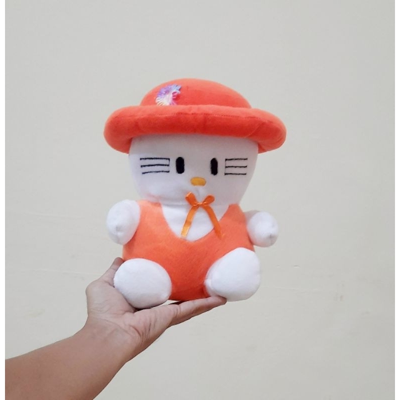 Boneka Hello Kitty Orange Gemoy Size 23 cm/ Boneka Hello Kitty