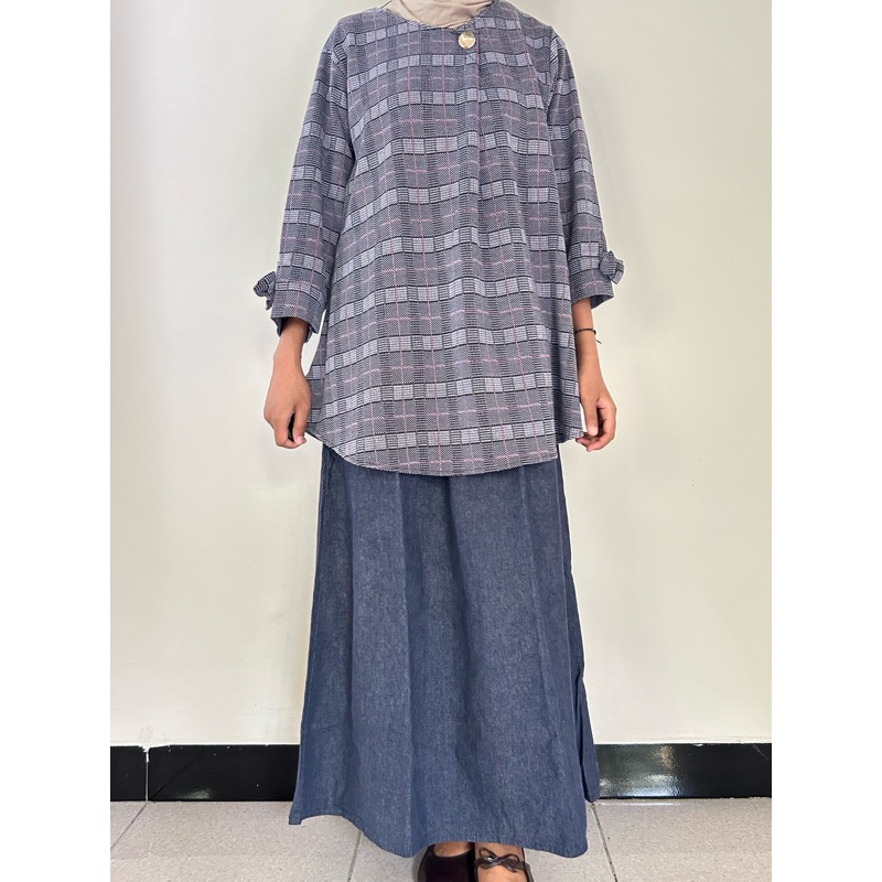 Preloved Atasan Abu Abu