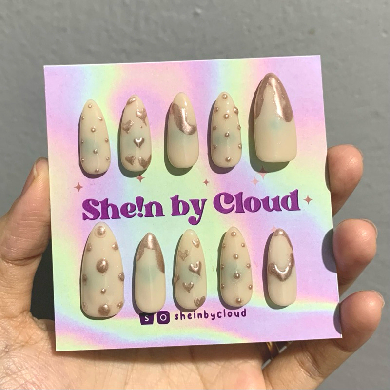 chrome effect press on nail