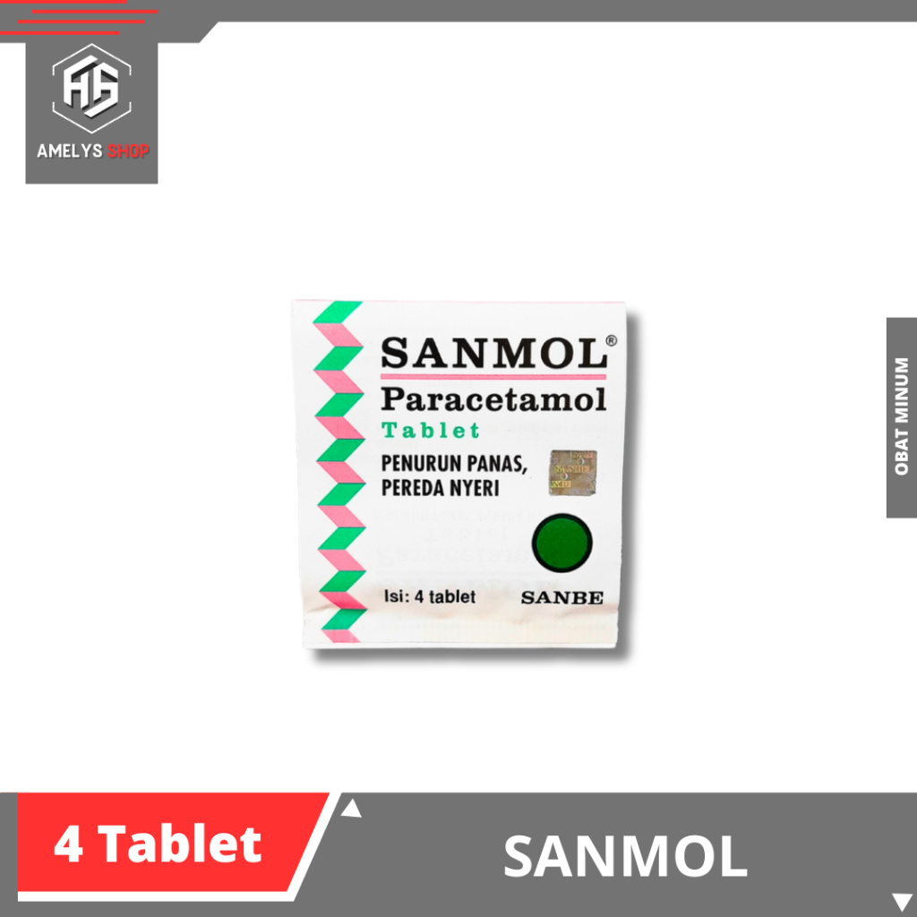 Sanmol Tablet // isi 4 Tablet //