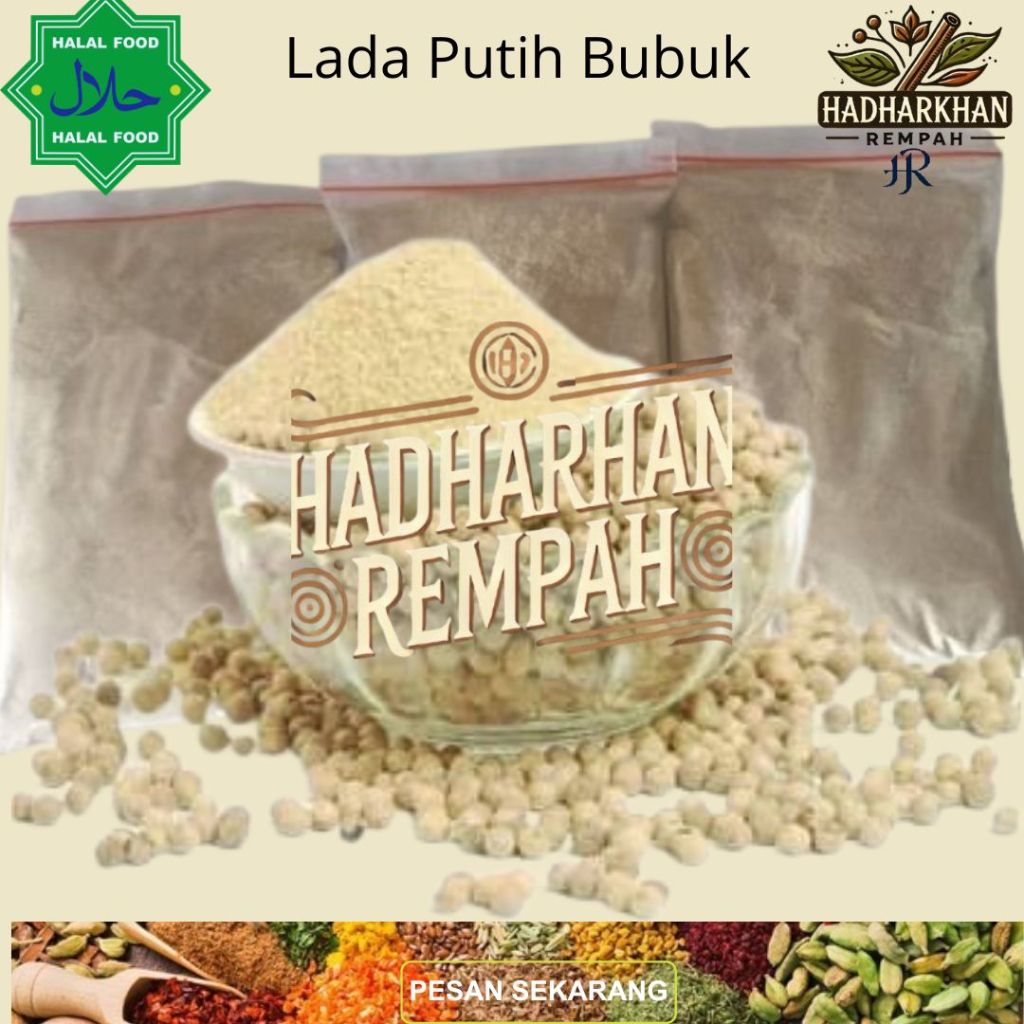 Lada Putih Bubuk 500gr repack