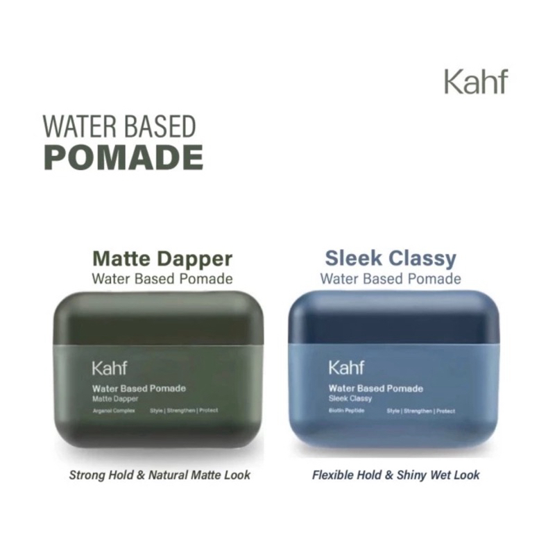 Kahf Water Based Pomade Matte Dapper Sleek Classy