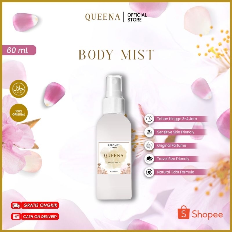Queena Body Mist Cologne 60ml