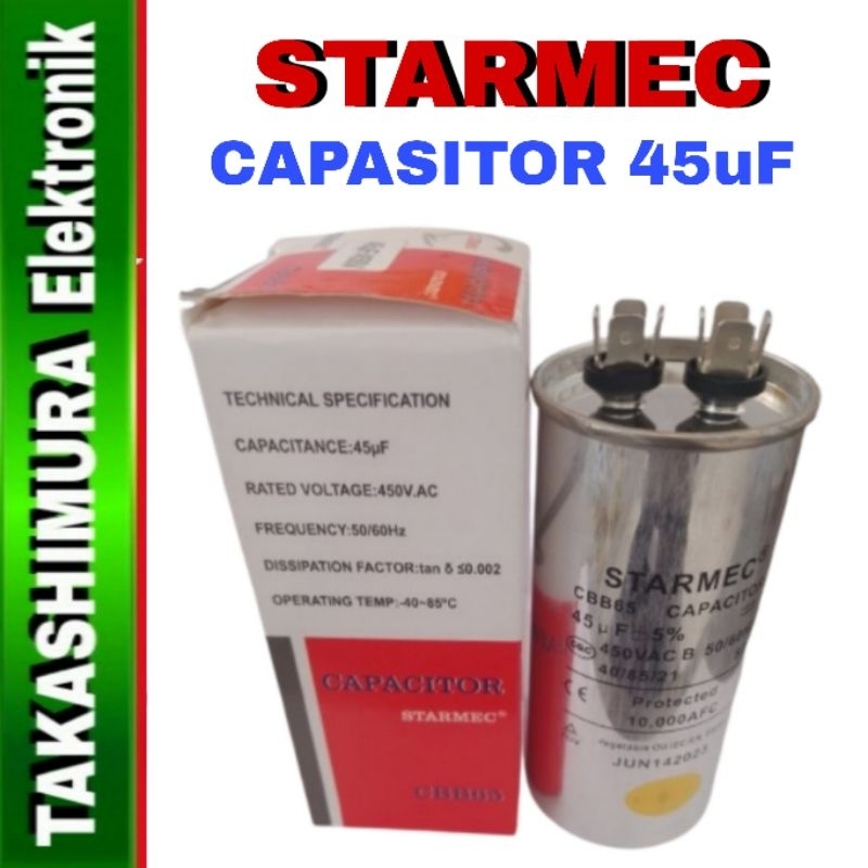 KAPASITOR 45 uF STARMEC CBB65 CAPASITOR