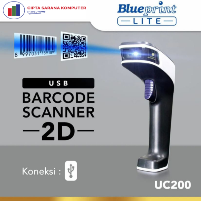 Barcode Scanner CCD 2D Auto Scan USB BLUEPRINT BP-UC200