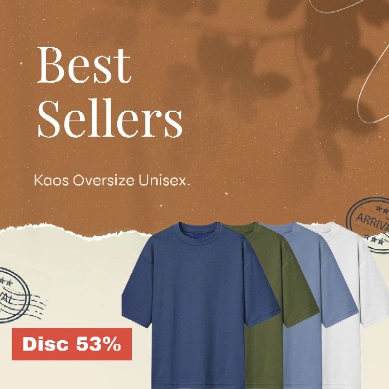 Kaos Oversize Polos Pria dan Wanita | Cotton Combed 24s Basic