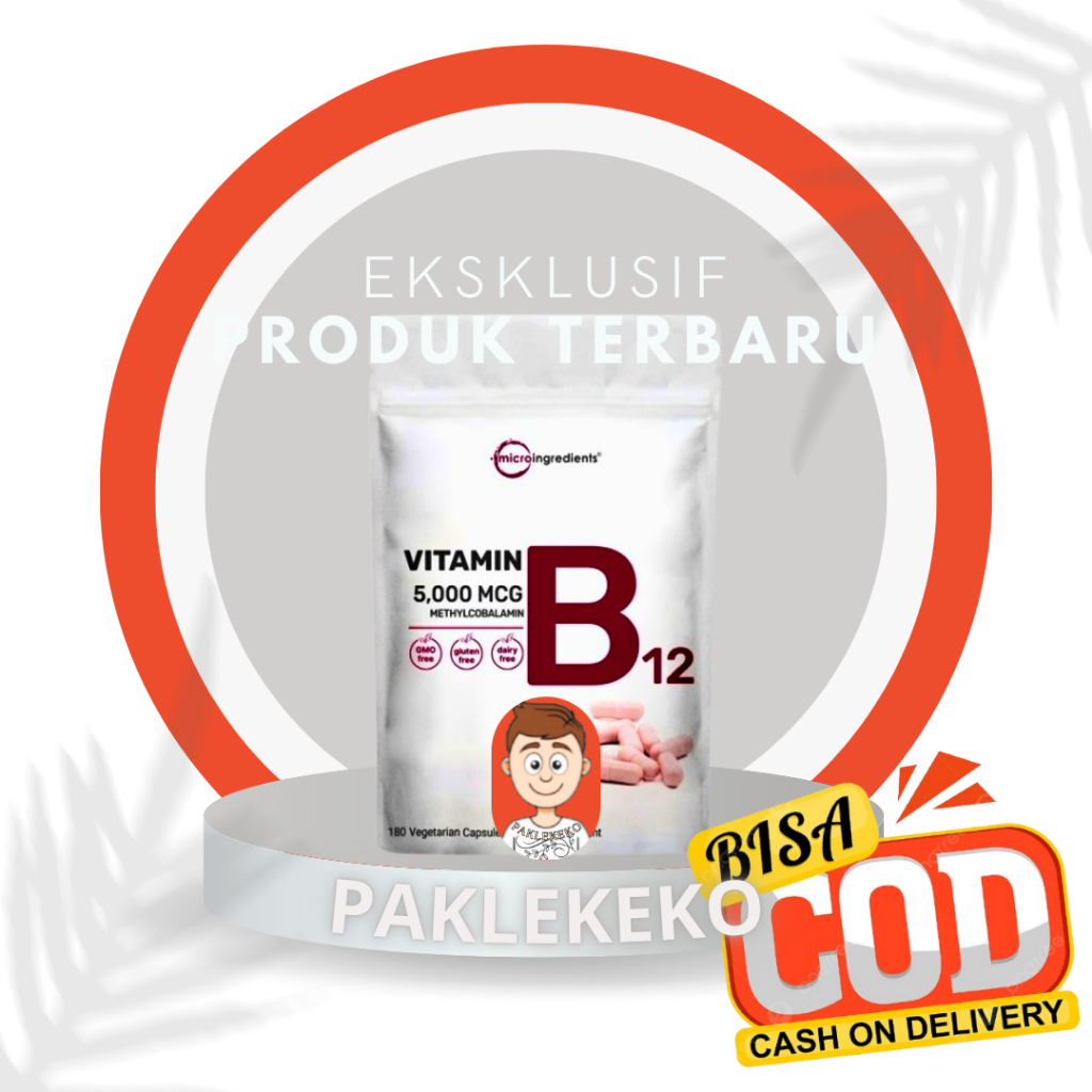 *𝐂𝐚𝐬𝐡𝐎𝐧𝐃𝐞𝐥𝐢𝐯𝐞𝐫𝐲 𝐁𝐈𝐒𝐀 𝐂𝐎𝐃 | 𝐌𝐢𝐜𝐫𝐨 𝐈𝐧𝐠𝐫𝐞𝐝𝐢𝐞𝐧𝐭𝐬 𝐕𝐢𝐭𝐚𝐦𝐢𝐧 𝐁𝟏𝟐 𝐌𝐞𝐭𝐡𝐲𝐥𝐜𝐨𝐛𝐚𝐥𝐚𝐦𝐢𝐧 𝐒𝐮𝐩𝐩𝐥𝐞𝐦𝐞𝐧𝐭, 𝐕𝐢𝐭𝐚𝐦𝐢𝐧 𝐁𝟏𝟐 𝐂𝐚𝐩𝐬𝐮𝐥𝐞𝐬, 𝟓,𝟎𝟎𝟎 𝐦𝐜𝐠, 𝟏𝟖𝟎 𝐂𝐨𝐮𝐧𝐭𝐬, 𝐒𝐮𝐩𝐩𝐨𝐫𝐭𝐬 𝐁𝐫𝐚𝐢𝐧 𝐂𝐞𝐥𝐥𝐬 𝐚𝐧𝐝 𝐦𝐞𝐧𝐝𝐮𝐤𝐮𝐧𝐠 𝐬𝐢𝐟𝐚𝐭 𝐩𝐞𝐧𝐜𝐞𝐫𝐧𝐚𝐚𝐧, 𝐩𝐫𝐨𝐝𝐮𝐤𝐬𝐢 𝐞𝐧𝐞𝐫𝐠𝐢, 𝐝𝐚𝐧 𝐤𝐞𝐬𝐞𝐡𝐚𝐭𝐚𝐧 𝐬𝐢𝐬𝐭𝐞𝐦 𝐬𝐚𝐫𝐚𝐟