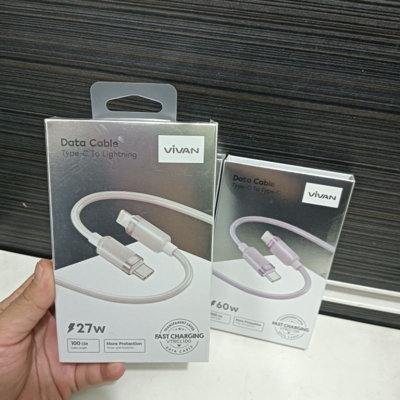 VIVAN VTRCC100 Data Cable USB Type-C To Type-C Fast Charging 60W