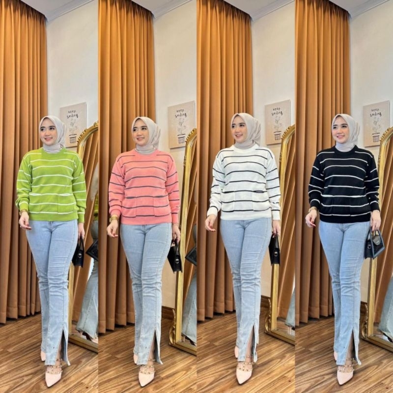 B08101023 kaos stripe