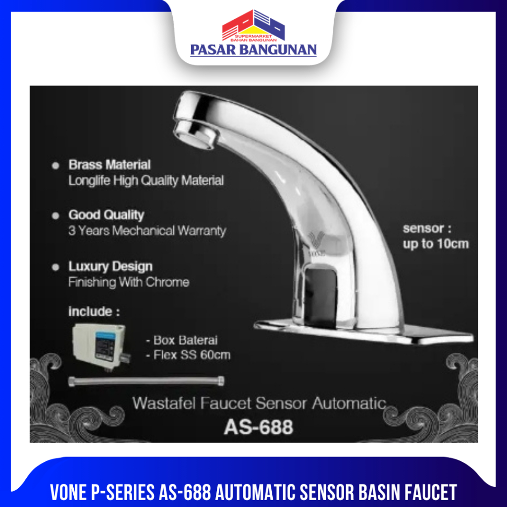 VONE P-SERIES AS-688 AUTOMATIC SENSOR BASIN FAUCET